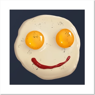 Smiling Egg Omelette Posters and Art